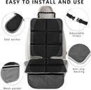 Car Seat Protector 2 Pack Baby Car Seat Covers with Mesh Pockets & Non-Slip Backing 600D Durable Seat Protector Under Baby Car Seat (Black & Gray, Large) by TinyTreasures Baby Boutique