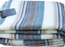 Alpaca Wool Throw Blanket | Super Soft, Lightweight, Breathable and Hypoallergenic | Non-Itchy or Scratchy (Blue White Varicolored, Queen (U.S. Standard)) by CozyNest Decor