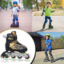 Nattork Kids Adjustable Inline Skates with PU Flash Wheels, Fun Roller Skates for Ages 4-12, Indoor/Outdoor Birthday Gift for Son and Grandson by TinyTreasures Baby Boutique
