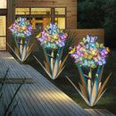 Homight Solar Metal Agave Butterfly Flower Stick Garden Sculpture Outdoor Gift Solar Garden Christmas Lights Swaying Butterfly Sunflower Garden Lights Solar Outdoor (3 PCS Blue) by GreenHaven Gardens