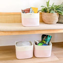 NaturalCozy Storage Cubes 9”x9”x7”Cotton Rope Woven Baskets for Organizing 3-Pack | 9 Inch Cube Storage Bin | Small Basket for Shelf Nursery, Pantry, Decorative Plant, Bathroom Closet, Toy Gift by CozyNest Decor
