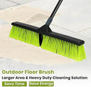 24-Inch Push Broom Outdoor with Stiff Bristle, Heavy Duty Broom Brush with 63” Long Handle for Deck Patio Driveway Garage Warehouse Shop Floor Sweeping & Scrubbing by CozyNest Decor