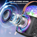 Karaoke Machine with Disco LED Lights for Adults Kids, Portable Bluetooth Speaker with 2 Wireless Microphone Toys Gifts for Girls Boys Birthday Family Home Party by TinyTreasures Baby Boutique