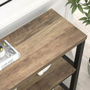 FOLUBAN Modern Sofa Table for Entryway, 3 Tier Narrow Console Table for Living Room Hallway Behind Couch, Rustic Oak by CozyNest Decor
