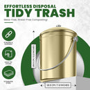Utopia Kitchen Compost Bin for Kitchen Countertop - 1.3 Gallon Compost Bucket for Kitchen with Lid - Includes 1 Spare Charcoal Filter (Gold) by GreenHaven Gardens