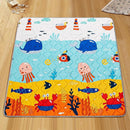 Baby Play Mat - Thicken 50x50 Inch Soft Foam Crawling Mat for Playpen & Floor, Non-Slip Waterproof Playmats for Infants & Toddlers, Portable Foldable & Machine Washable, Ocean World by TinyTreasures Baby Boutique