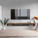 Pmnianhua Floating TV Shelf, 63" Wall Mounted TV Stand Console for Bedroom & Livingroom (Walnut) by CozyNest Decor