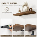 48 Inch Floating Shelves for Wall - 10 Inch Deep Fireplace Mantel Shelf - Wood Floating Shelves for Wall - Large Storage Shelves Wall Mount for Living Room & Bedroom - Rustic Brown - Set of 1 by CozyNest Decor