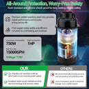 Pond Fountain Aerator with Lights RGB LED, 1HP 750W Floating Fountain System for Outdoor Lake Pond, 110V 15000 GPH Fully Automatic Stainless Steel Fountain Pump with 2 LED Lights 100 Feet Power Cord by GreenHaven Gardens