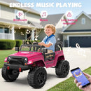 ANPABO 24V 2 Seater Ride On Car for Kids w/EVA Tires, 4X200W Motors, 4 Shock Absorbers, 2.4G Remote Control, Bluetooth Radio, LED Headlights & Searchlights, Electric Car for Kids Ages 3-8, Pink by TinyTreasures Baby Boutique
