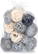 ANDALUCA Decorative Balls Bag Bowl Filler Home Decor (Silver) by CozyNest Decor