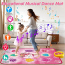 Unicorn Dance Mat Toys for 3-12 Year Old Girls, Dance Pad with LED Lights, Built-in Music, 6 Game Modes, Electronic Dancing Mat as Christmas Birthday Gift for 3 4 5 6 7 8 9+ Girls (Pink) by TinyTreasures Baby Boutique