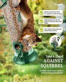 Metal Tube Bird Feeders for Outdoors Hanging,Finch Feeders for Outside,Chew-Proof Hanging Birdfeeder,Squirrel-Proof 6 Ports Bird Feeder 13 Inch,Anti-Rust,Green,1 Pack(Seed is not Included) by CozyNest Decor