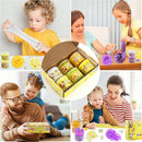 LAWOHO 6 Packs Gradient Yellow Slime Kit - Clear, Butter, Cloud Slimes, Fluffy Slimes for Kids with Charms & Animal Add-ins, Party Favors for Girls & Boys, 360ml Non Stick Slime Making Kit for Kids by TinyTreasures Baby Boutique