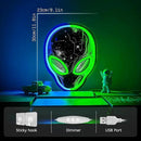 zidoni Alien Neon Sign,Dimmable Alien LED Neon Signs for Wall Decor Bedroom Game Room Man Cave Party Decor, LED Light Sign Gifts for Teen Boy Room by CozyNest Decor