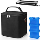 Accmor Breastmilk Cooler Bag with Ice Pack, Baby Bottle Cooler Bags, Insulated Bottle Cooler Tote Bags On The Go, Fits 6 Large 9oz Bottles, for Nursing Mom Daycare Travel, Black by TinyTreasures Baby Boutique
