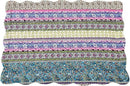 NEWLAKE Quilted Cotton Bed Pillowcases, Striped Jacquard Style, 2 Pieces, 20x27 Inch by CozyNest Decor
