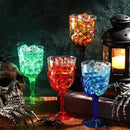 Sliner 24 Pcs Halloween Skeleton Hand Plastic Goblets 12 oz Spooky Skeleton Hand Goblets Halloween Wine Glasses Champagne Glassware Creepy Clear Cups for Party Haunted House, 4 Color by CozyNest Decor