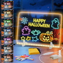 Led Note Board with 7 Colors,Light Up Acrylic Cosmody Drawing Board,Glowing Acrylic Dry Erase Board with Light,Lumiboard Led Boards to Write On,Halloween Gifts for Kids (13.7“*10”) by TinyTreasures Baby Boutique