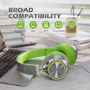 AILIHEN C8 Headphones Wired, On-Ear Headphones with Microphone and Volume Control, Corded 3.5mm Headset for Boys Girl School Smartphones Chromebook Laptop Computer Tablets Airplane Travel (Grey/Green) by TinyTreasures Baby Boutique