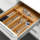 VaeFae Premium Bamboo Drawer Organizer, Expandable Silverware Drawer Organizer, Cutlery Tray with Dividers for Kitchen Utensils (Natural, Large) by CozyNest Decor
