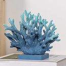5.8" H Blue Coral Decor, Resin Coral Statue, Nautical Decorations for Home, Beach/Coastal/Ocean Themed Cabinet Shelf Tabletop Decor by CozyNest Decor