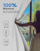 Sumobaby Blackout Curtains for Bedroom 75"x57" Portable No Drill Blinds for Windows with Heat-Resistant Magic Tapes,100% Black Out Window Cover Easy to Cut Fit for Home Cinema,Dorm Room,Nursery(White) by TinyTreasures Baby Boutique