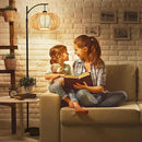 Arc Floor Lamps for Living Room Bedroom Rattan Boho Floor Lamp with Remote Control,Dimmable Led Standing Lamp Wicker Lamp Shade Rustic Tall Floor Lamp Modern Flower Lamp for Bedroom Corner by CozyNest Decor