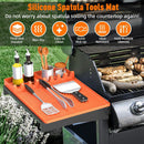 Silicone Grill Mat Compatible with Blackstone, Silicone Griddle Tools Mat with Drip Pad, Spatula Mat for Outdoor Grill Kitchen Counter (Orange) by GreenHaven Gardens
