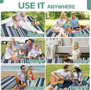 Picnic Blankets Outdoor Extra Large - 80"x80" Waterproof Beach Blanket, Machine Washable 3-Layer Foldable Park Mat with Sandproof Backing for Grass, Hiking, Travel, Concerts, Indoor (NavyBlue) by TinyTreasures Baby Boutique