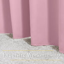 NICETOWN Blackout Room Divider Curtains 118 inches Long 2 Panels, Grommet Sliding Door Curtains Solid Window Treatments Sound Reducing for Living Room, W66 x L118, Crystal Pink by TinyTreasures Baby Boutique