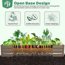 ONCEMORE Galvanized Raised Garden Bed for Vegetables Flowers Herbs, Metal Raised Garden Bed Kit with 2 PCS Tomato Cage, Gloves, Trellis Netting, Plant Labels, Plant Ties, Brown 6×3×1FT by GreenHaven Gardens