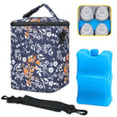 Breastmilk Cooler Bag with Ice Pack Fits 4 Baby Bottles Up To 9 Ounce Insulated Coolers Bag Breast Milk Cooler on the Go with Strap Baby Bottle Cooler Bag for Nursing Mom Daycare or Travel by TinyTreasures Baby Boutique