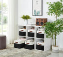 DECOMOMO Storage Baskets for Shelves - Fabric Closet Organizers and Storage Bins, Perfect Baskets for Organizing Closet Toys Nursery (Black and White, XL - 3 Pack) by CozyNest Decor