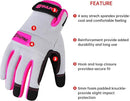 DULFINE Work Gloves for Women,Flexible Breathable Fit-Padded Knuckles & Palm,Touch Screen,Ideal for Gardening Yardwork Warehouse by GreenHaven Gardens