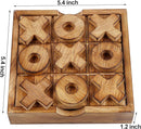 Glintoper Tic Tac Toe & Tumble Tower Blocks Tables Game Set, Classic Wood Stacking Game & XOXO Board Games for Kids Family, Living Room Rustic Coffee Table Decor, Travel Strategy Board Games by TinyTreasures Baby Boutique