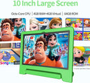 JREN Tablet for Kids｜10 Inch Kids Tablet Android 14｜Octa-core｜64GB｜WiFi ｜Bluetooth｜Parental Control｜Children Content｜Children Toddler Green by TinyTreasures Baby Boutique