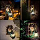 Garden Gnome Decor Outdoor Statue - Gnome With Solar Waterproof Lantern, Whimsical Elf Out The Door Tree Hugger Garden Statues, Home, Fence, Patio, Resin Ornament, Gardening Gift Tree Faces Gnomes by CozyNest Decor