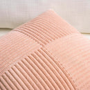Fancy Homi 2 Packs Peach Decorative Throw Pillow Covers 16x16 Inch for Living Room Couch Bed Sofa, Rustic Farmhouse Boho Home Decor, Soft Corss Patchwork Corduroy Textured Square Cushion Case 40x40 cm by CozyNest Decor