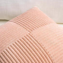 Fancy Homi 2 Packs Peach Big Decorative Throw Pillow Covers 24x24 Inch for Couch Bed Sofa, Rustic Farmhouse Boho Home Decor, Soft Corss Corduroy Patchwork Accent Square Cushion Case 60x60 cm by CozyNest Decor