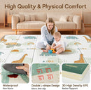 Foldable Baby Play Mat for Floor, PIGLOG 79x71 Extra Large Crawiling Play Mat for Babies, Waterproof & Portable Tummy Time and Non-Toxic Soft Foam Playmat for Infants, Toddlers by TinyTreasures Baby Boutique