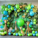 RUBFAC Lime Green Balloons 129pcs Light Fruit Neon Green Latex Balloon 18 12 10 5 Inch Garland Arch Kit for Birthday Party Dinosaur Jungle Baby Shower Decoration by TinyTreasures Baby Boutique
