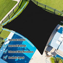 Amagenix Sun Shade Sail 8'X9' Curved Edge Outdoor Shade Canopy Black Breathable 95% UV Block Shade Cloth for Patio Garden Backyard (We Make Custom Size) by GreenHaven Gardens