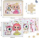 4-in-1 Princess Jigsaw Puzzles for Kids, Wood Puzzles for Kids Ages 3-5 48 Piece Wooden Puzzles for Toddlers 3-5, Wooden Puzzles for Toddlers, Essential Skills Gift for Girls Princesses by TinyTreasures Baby Boutique