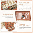 AKOZLIN Huge Jewelry Box Organizer Functional Large Leather Jewelry Storage Case for Women Girls Ring Necklace Earring Bracelet Holder Organizer with Mirror by TinyTreasures Baby Boutique