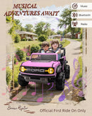 24V Ride on Toys for Big Kids, Licensed Ford Bronco Raptor 2 Seater Ride on Cars with Remote Control, Ride on Truck w/ 4-Wheeler Suspension, 3 Speeds, Led Lights, Bluetooth (24V, Pink) by TinyTreasures Baby Boutique