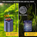 RGB Solar Lanterns Outdoor Waterproof Hanging Solar Lights Gifts for Men Women Metal Decorative LED Lanterns for Yard, Patio, Lawn, Tabletop, Pathway, Landscape, Garden Decor Diamond Pattern (2 Pack) by GreenHaven Gardens