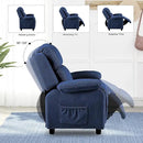 Ulax furniture Corduroy Kids Recliner Chair, Toddler Armrest Sofa Couch, Ergonomic Adjustable Lounge Sofa with Footrest, Padded Backrest, Storage Arms, Navy Recliner for Girls and Boys by CozyNest Decor