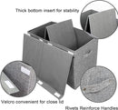 popoly 2 Pack Large Toy Box Chest with Lid, Collapsible Sturdy Toy Storage Organizer Boxes Bins Baskets for Kids, Boys, Girls, Nursery, Playroom, 25"x13" x16" (Linen Gray) by TinyTreasures Baby Boutique