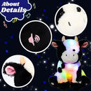 Cuteoy Light-up Singing Plush Cow LED Musical Stuffed Animal Adjustable Volume Lullaby Plushies Birthday Christmas Toy Gifts for Kids Toddler Girls, 13" by TinyTreasures Baby Boutique